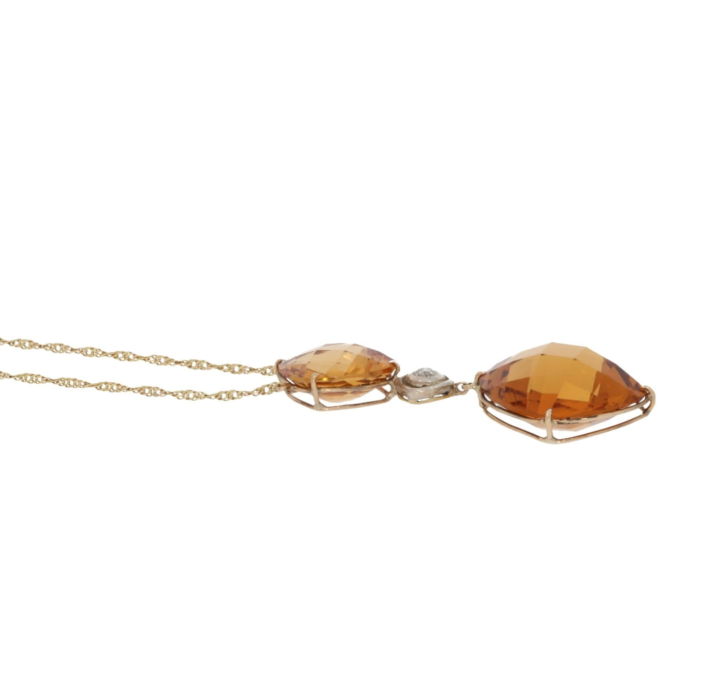 Citrine Elegance Diamond Necklace