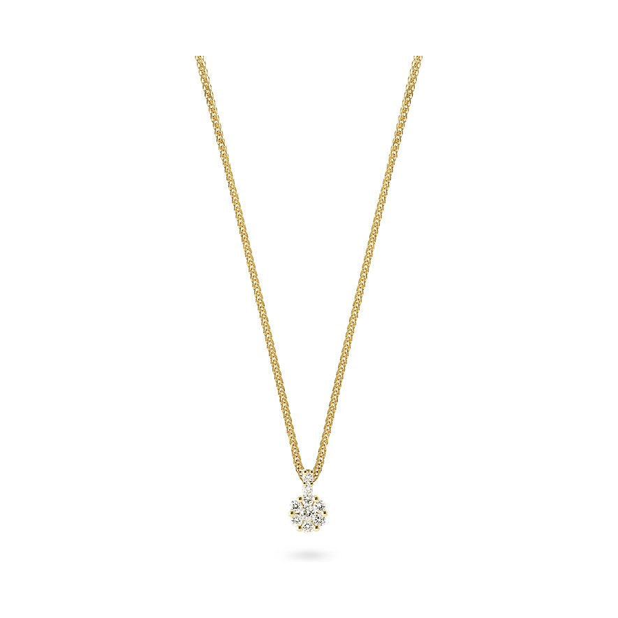 Golden Twine Necklace with Diamonds