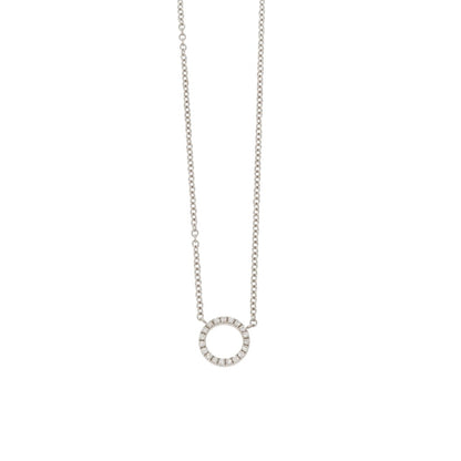 Radiant Circle Diamond Necklace