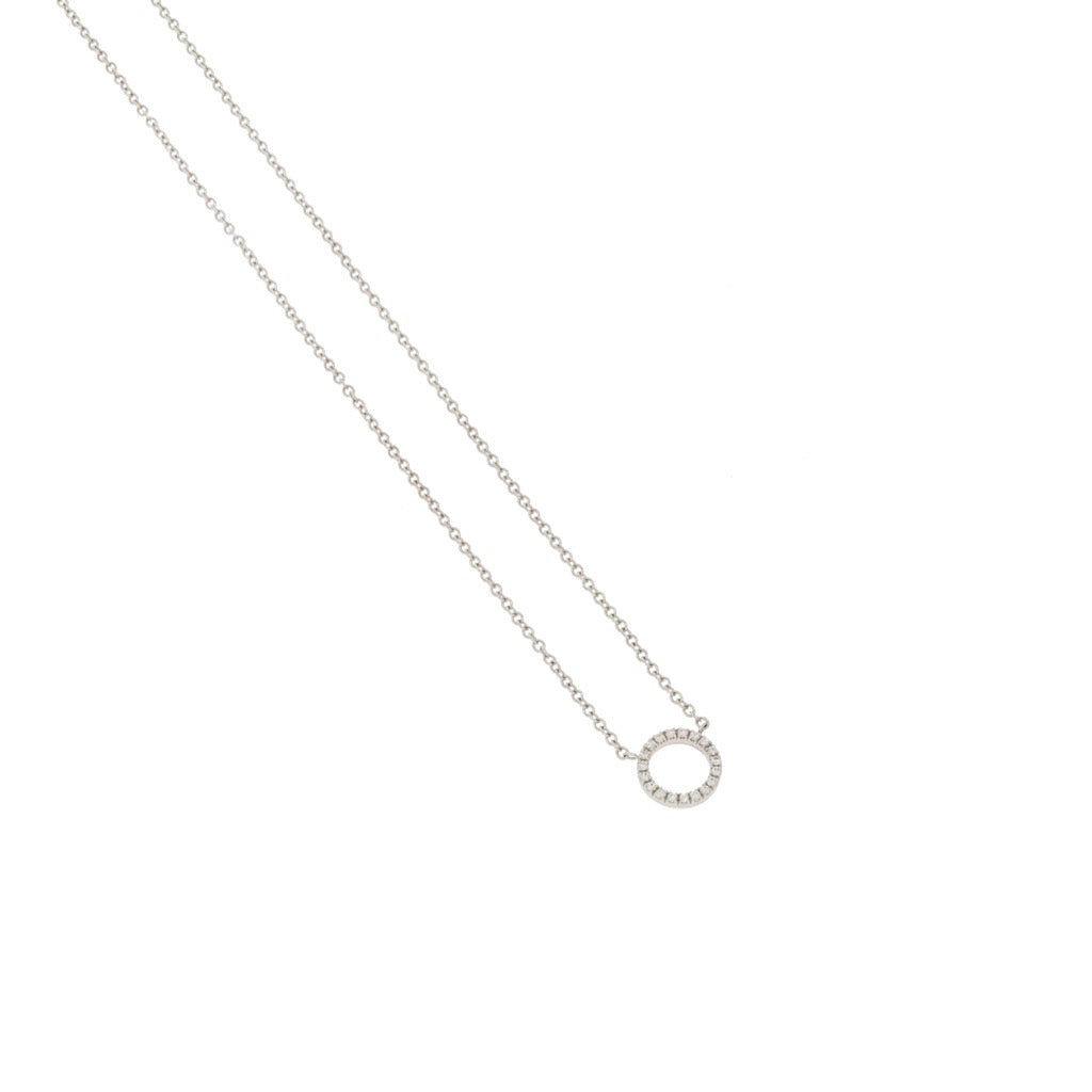 Radiant Circle Diamond Necklace