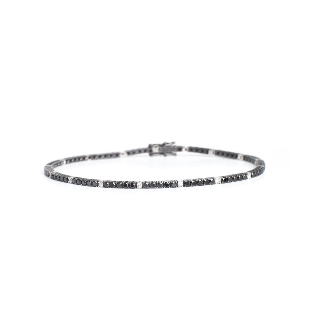 Noir & Blanc Diamond Tennis Bracelet